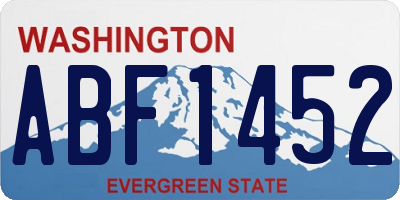 WA license plate ABF1452