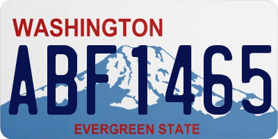 WA license plate ABF1465