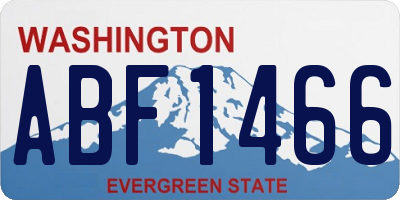 WA license plate ABF1466
