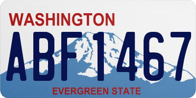 WA license plate ABF1467