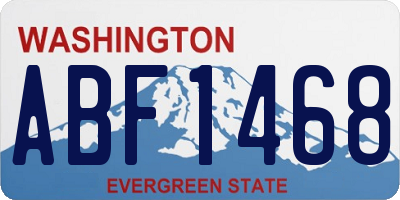 WA license plate ABF1468