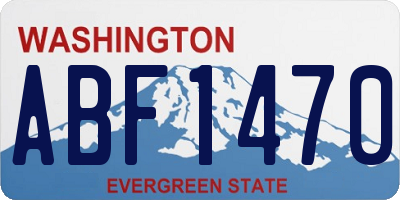 WA license plate ABF1470