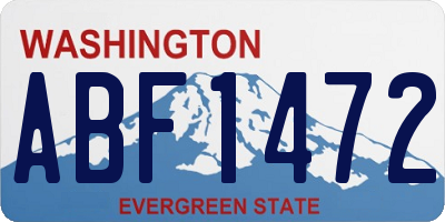 WA license plate ABF1472