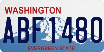 WA license plate ABF1480