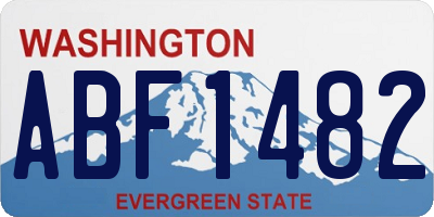 WA license plate ABF1482