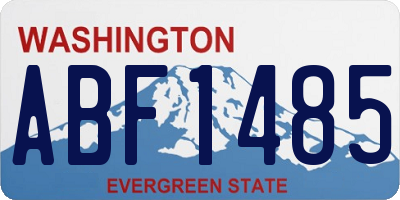 WA license plate ABF1485