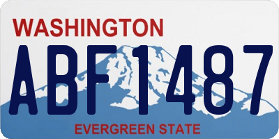 WA license plate ABF1487