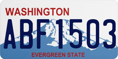 WA license plate ABF1503