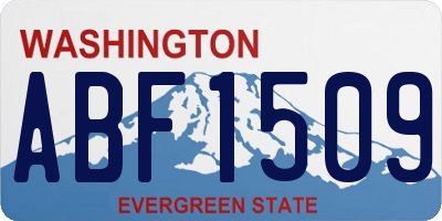 WA license plate ABF1509