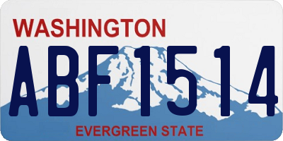 WA license plate ABF1514