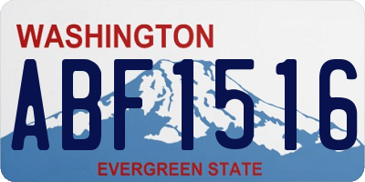 WA license plate ABF1516