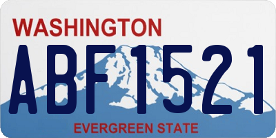 WA license plate ABF1521