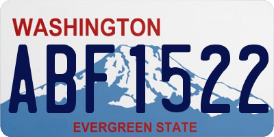 WA license plate ABF1522