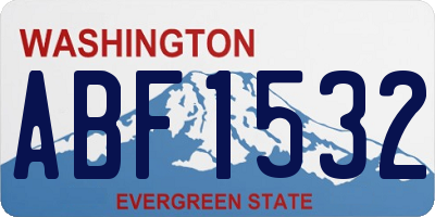 WA license plate ABF1532