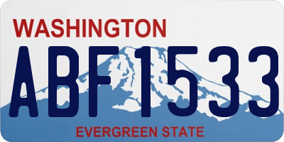 WA license plate ABF1533