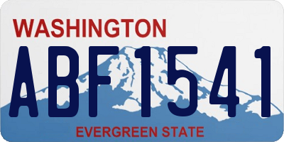 WA license plate ABF1541