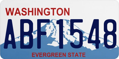 WA license plate ABF1548