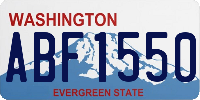 WA license plate ABF1550