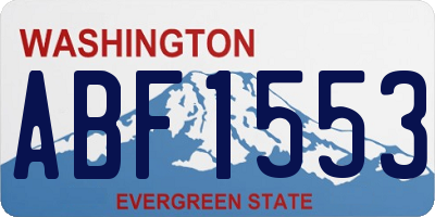 WA license plate ABF1553