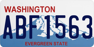 WA license plate ABF1563