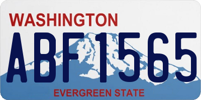 WA license plate ABF1565
