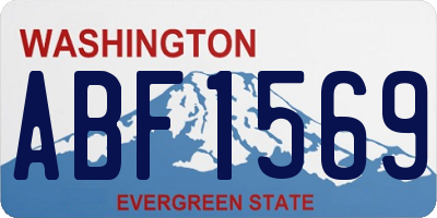 WA license plate ABF1569