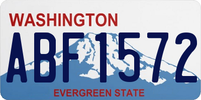 WA license plate ABF1572