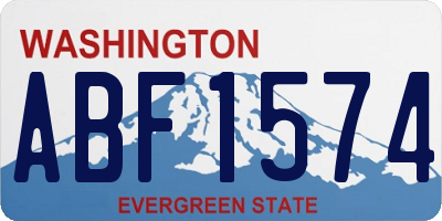 WA license plate ABF1574