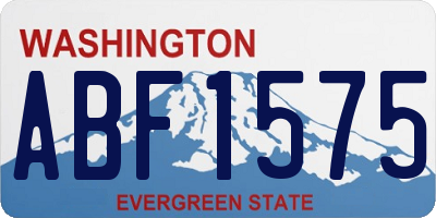 WA license plate ABF1575