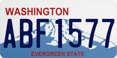 WA license plate ABF1577