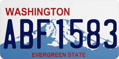 WA license plate ABF1583