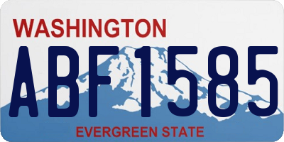 WA license plate ABF1585