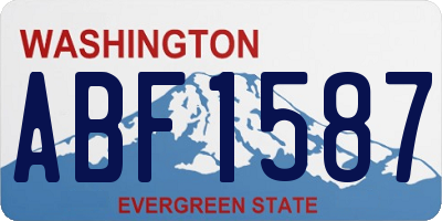 WA license plate ABF1587