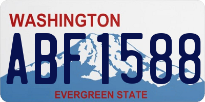 WA license plate ABF1588