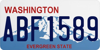 WA license plate ABF1589