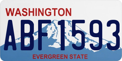WA license plate ABF1593