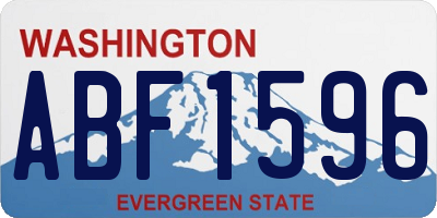 WA license plate ABF1596