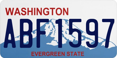 WA license plate ABF1597
