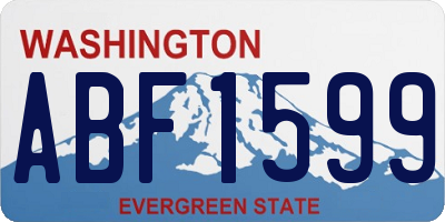 WA license plate ABF1599