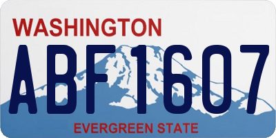 WA license plate ABF1607