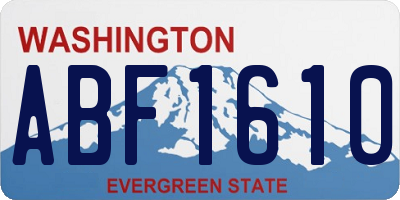 WA license plate ABF1610