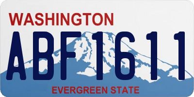 WA license plate ABF1611