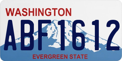 WA license plate ABF1612