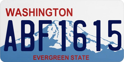 WA license plate ABF1615