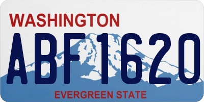 WA license plate ABF1620