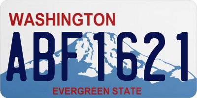 WA license plate ABF1621