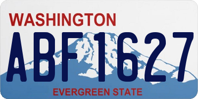 WA license plate ABF1627