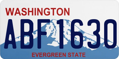 WA license plate ABF1630