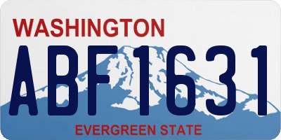 WA license plate ABF1631