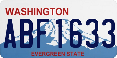 WA license plate ABF1633